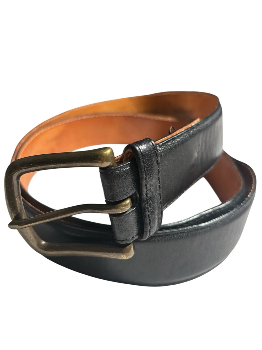 Tecovas Genuine Calfskin Black Leather Belt 38 Handmade in Mexico Western